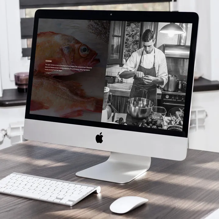Cal compte priorat cuisine page desktop mockup