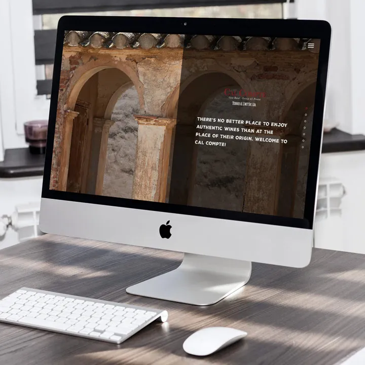 Cal compte priorat homepage desktop mockup