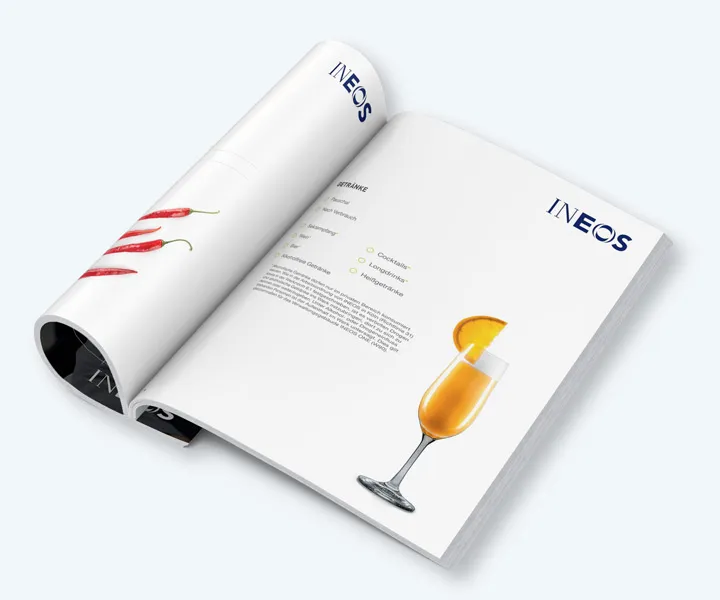 Ineos in care catering beverages interior spread