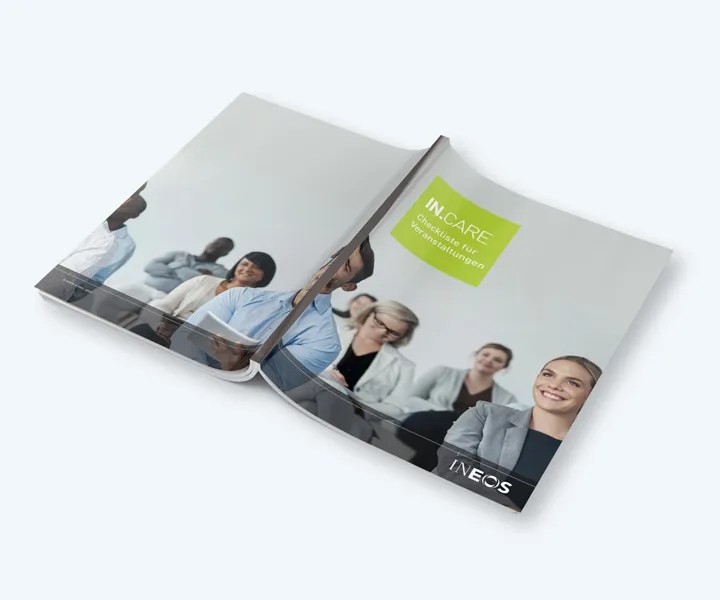 Ineos in care event checklist brochure cover spread