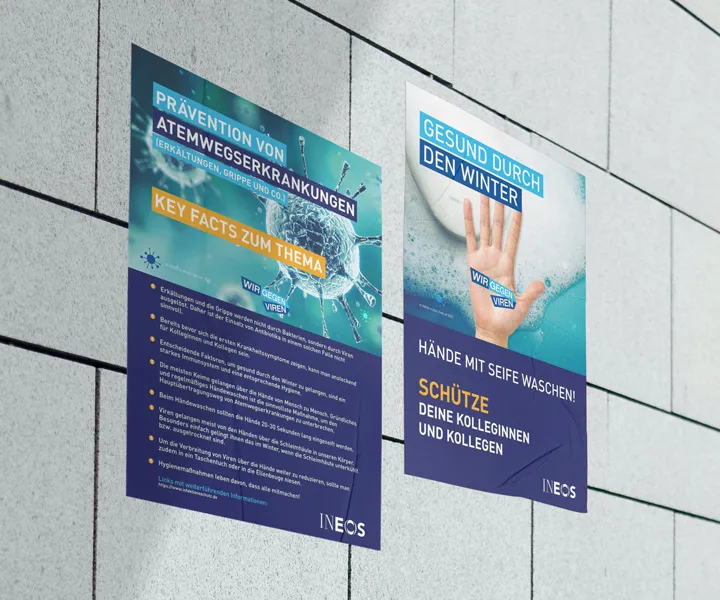 Ineos she virus prevention handwashing posters