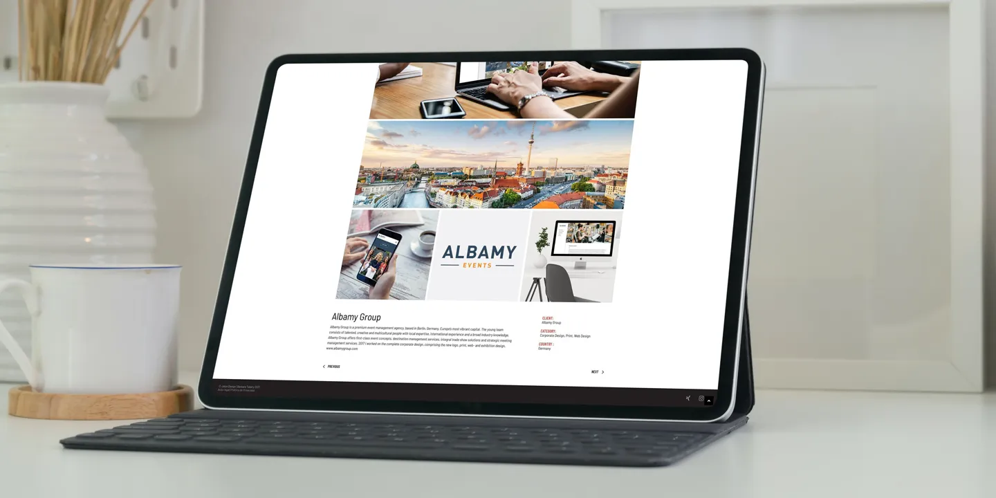 Jalun design ipad project detail page