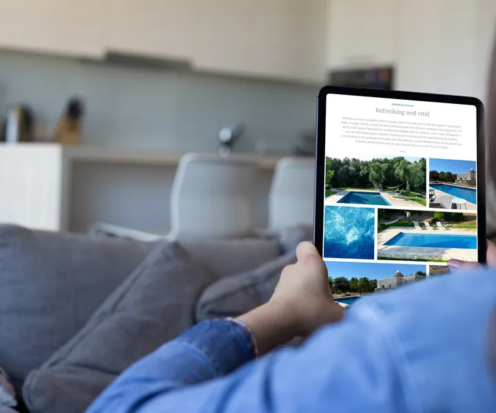Trullo di puglia interior section laptop mockup
