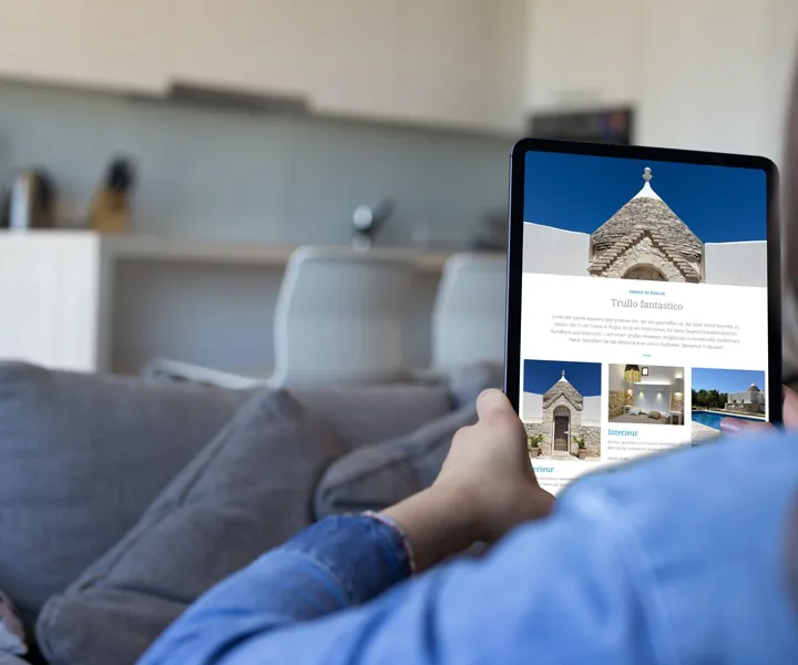Trullo di puglia overview laptop mockup